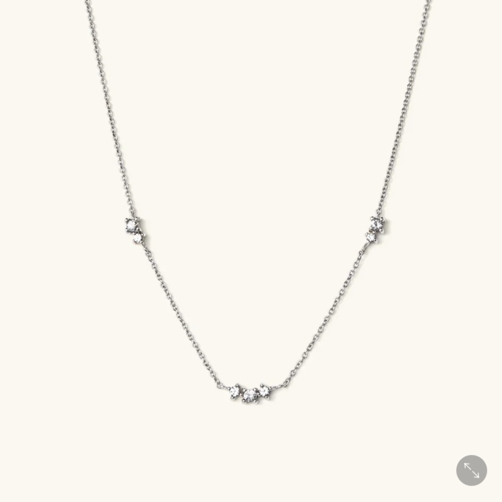 Mejuri floating sapphire necklace